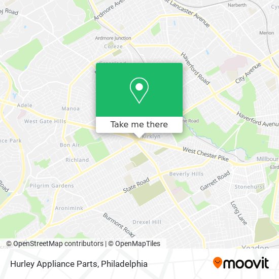 Hurley Appliance Parts map