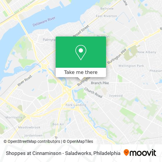Mapa de Shoppes at Cinnaminson - Saladworks