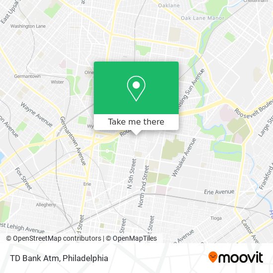 TD Bank Atm map