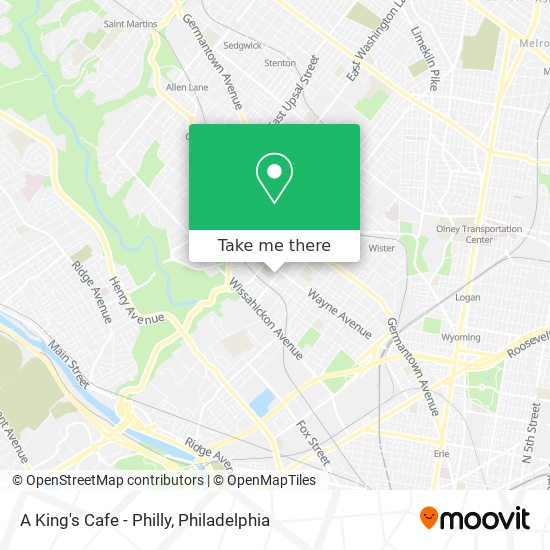 A King's Cafe - Philly map