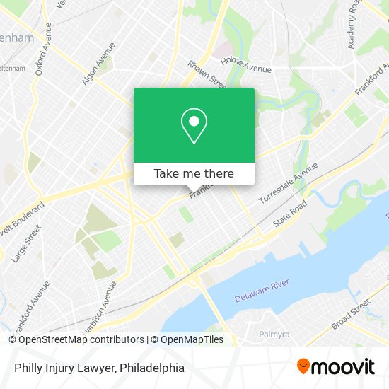 Philly Injury Lawyer map