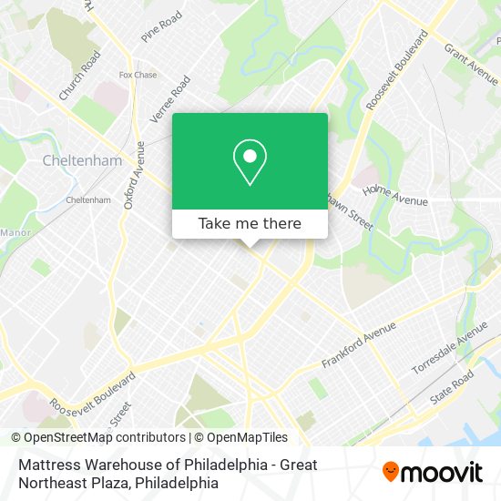 Mapa de Mattress Warehouse of Philadelphia - Great Northeast Plaza