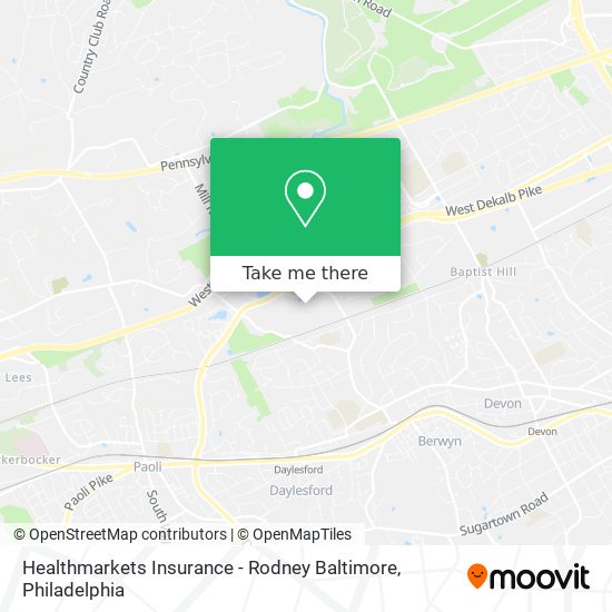 Mapa de Healthmarkets Insurance - Rodney Baltimore