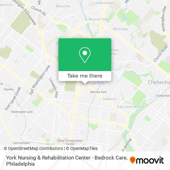 York Nursing & Rehabilitation Center - Bedrock Care map