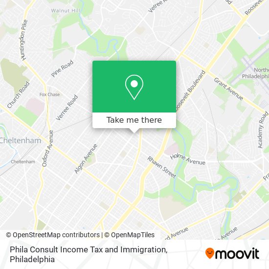 Phila Consult Income Tax and Immigration map