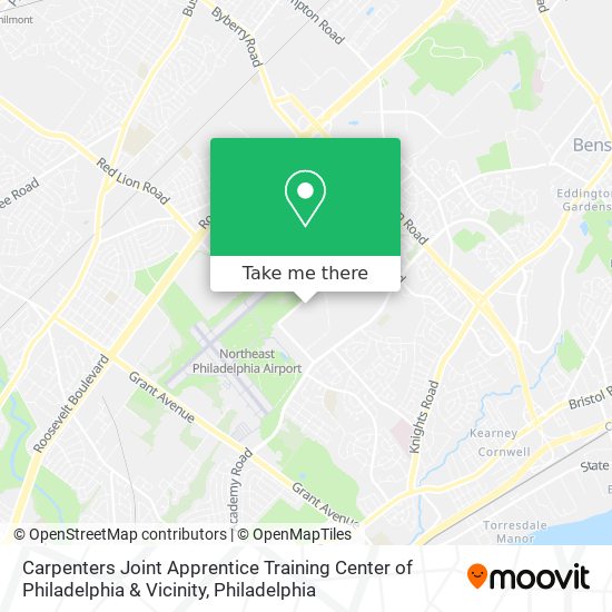 Mapa de Carpenters Joint Apprentice Training Center of Philadelphia & Vicinity