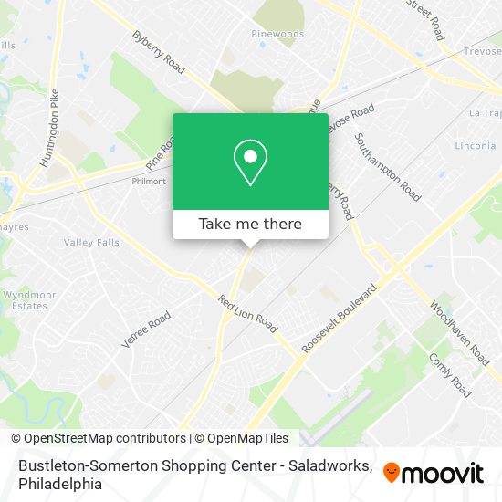 Bustleton-Somerton Shopping Center - Saladworks map