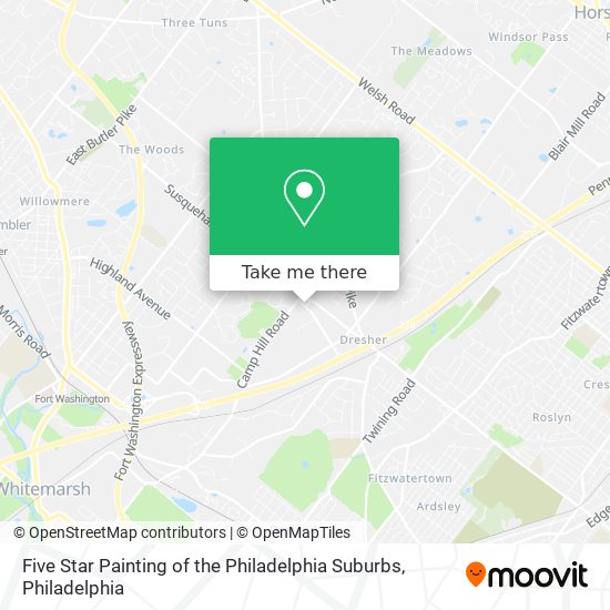 Mapa de Five Star Painting of the Philadelphia Suburbs