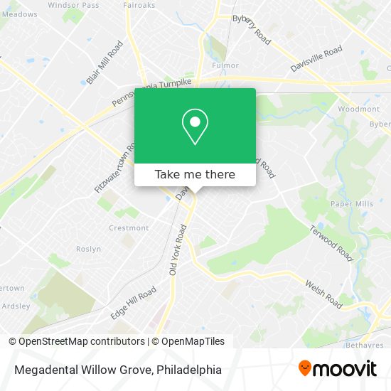 Megadental Willow Grove map