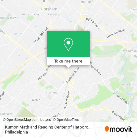 Kumon Math and Reading Center of Hatboro map