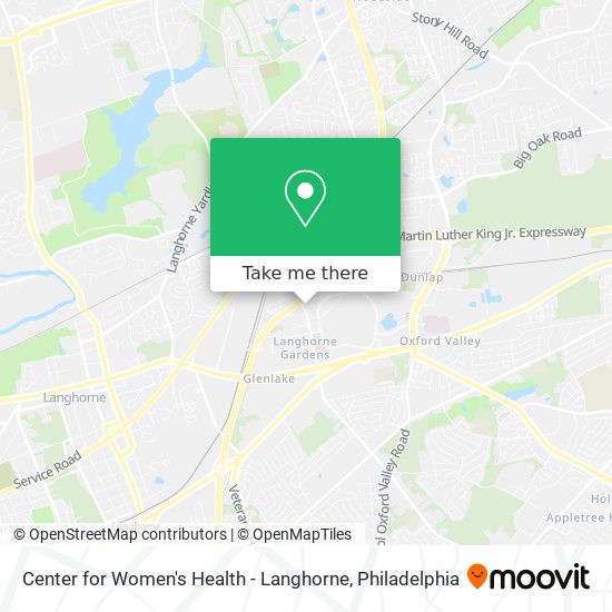 Mapa de Center for Women's Health - Langhorne