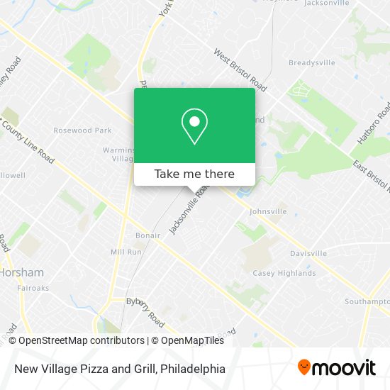 Mapa de New Village Pizza and Grill