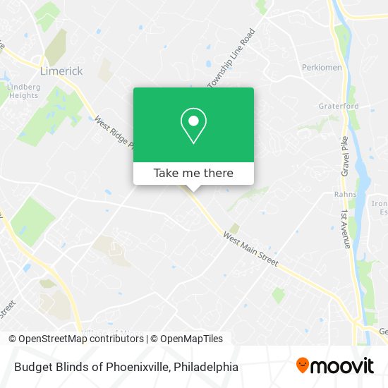 Budget Blinds of Phoenixville map