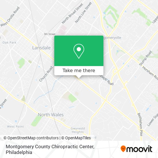 Mapa de Montgomery County Chiropractic Center