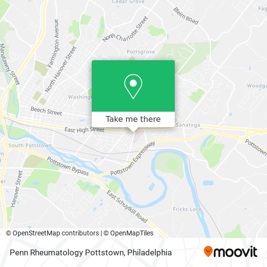 Mapa de Penn Rheumatology Pottstown