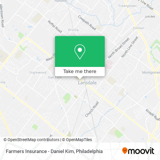 Farmers Insurance - Daniel Kim map