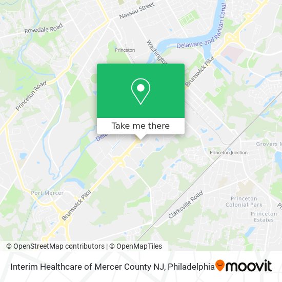 Interim Healthcare of Mercer County NJ map