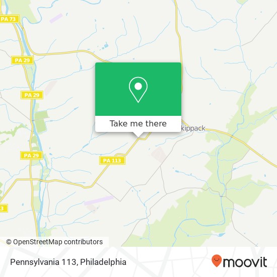 Pennsylvania 113 map