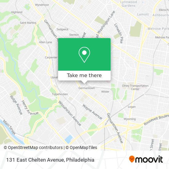 Mapa de 131 East Chelten Avenue