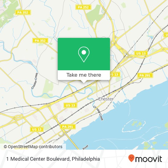 Mapa de 1 Medical Center Boulevard