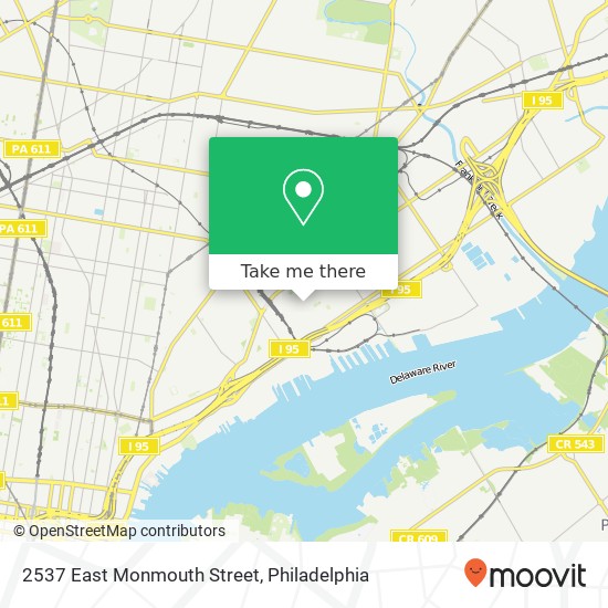 Mapa de 2537 East Monmouth Street