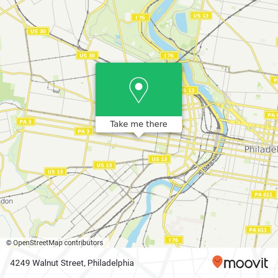 4249 Walnut Street map