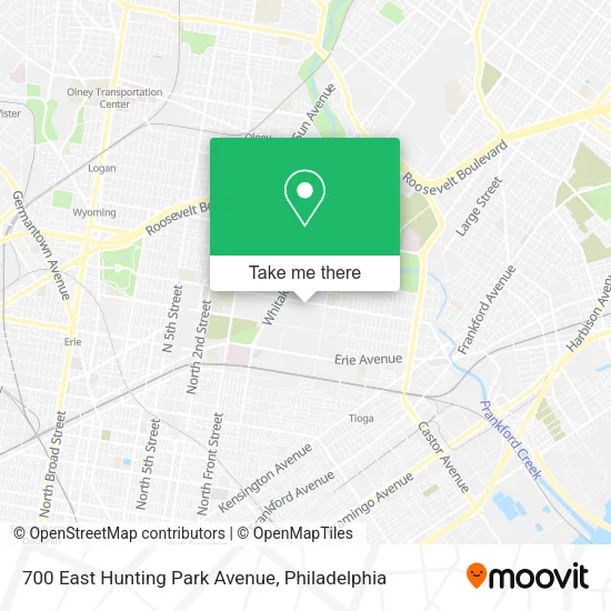 700 East Hunting Park Avenue map