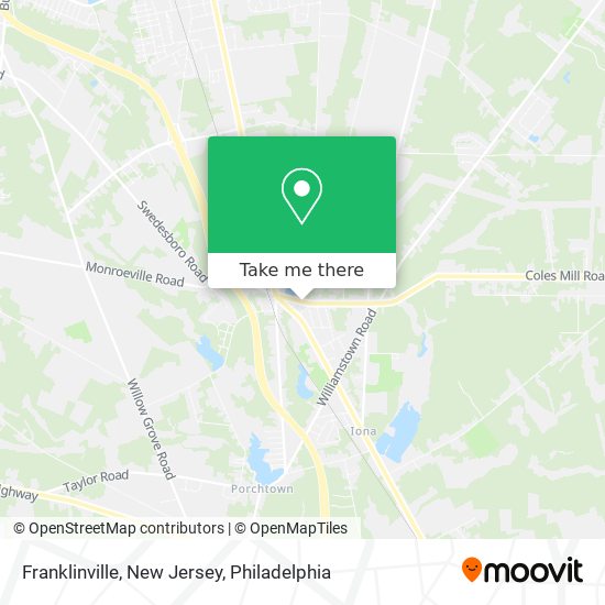 Mapa de Franklinville, New Jersey