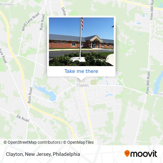Mapa de Clayton, New Jersey