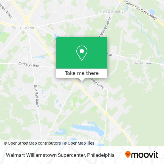 Walmart Williamstown Supercenter map