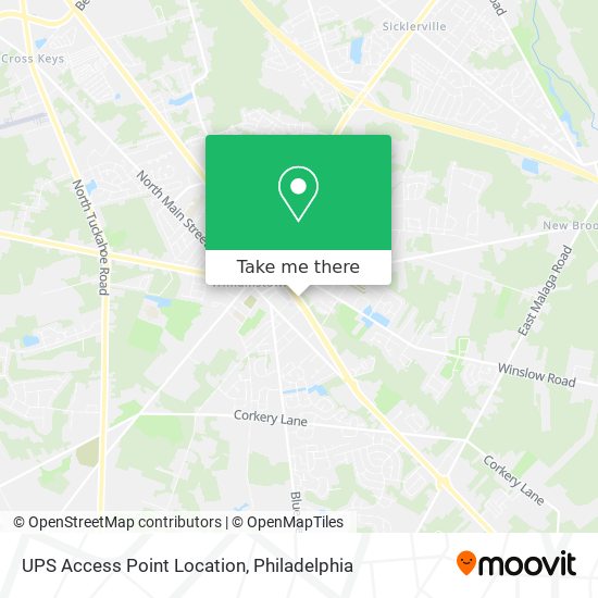 UPS Access Point Location map