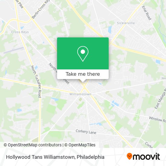 Mapa de Hollywood Tans Williamstown