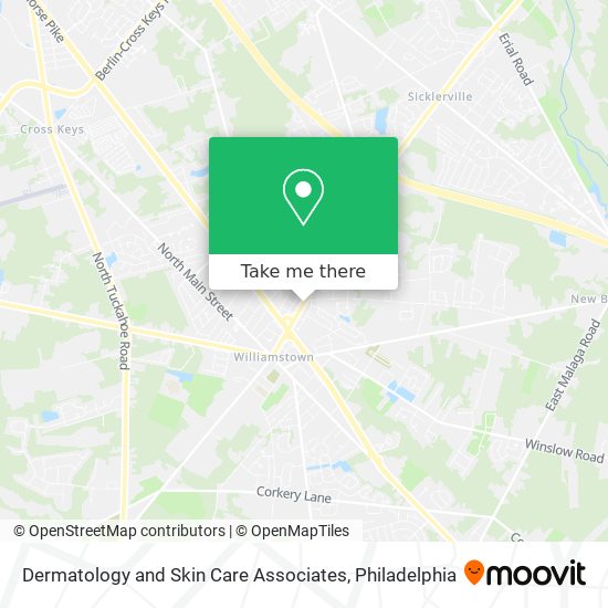 Dermatology and Skin Care Associates map