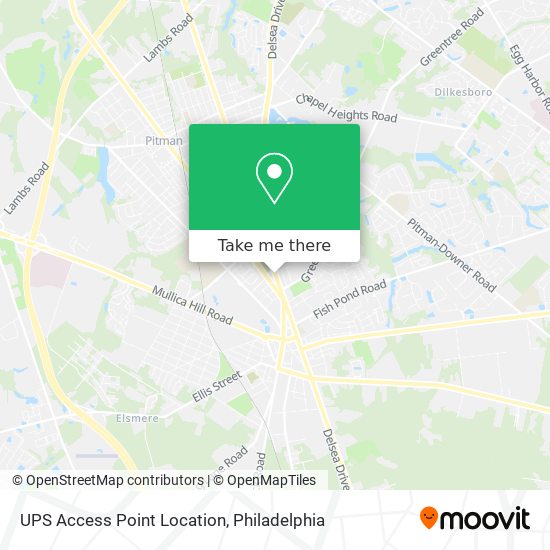 UPS Access Point Location map