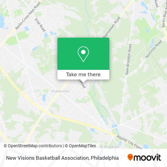 Mapa de New Visions Basketball Association