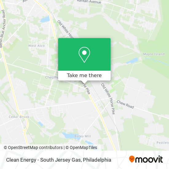 Clean Energy - South Jersey Gas map