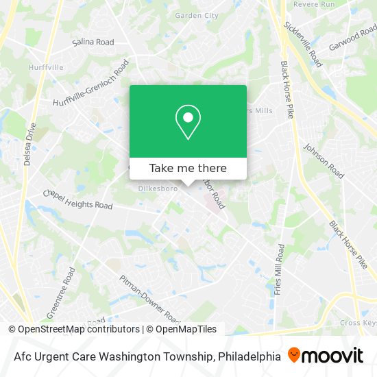 Afc Urgent Care Washington Township map