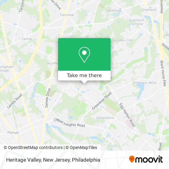 Mapa de Heritage Valley, New Jersey