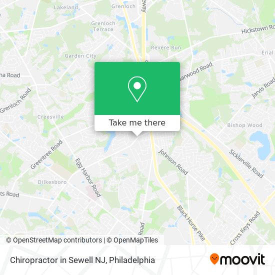Mapa de Chiropractor in Sewell NJ