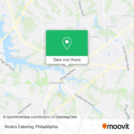 Rode's Catering map