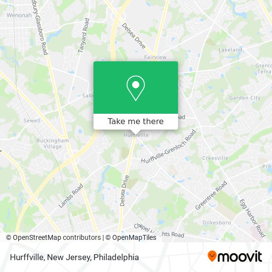 Mapa de Hurffville, New Jersey