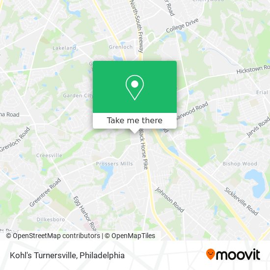 Mapa de Kohl's Turnersville