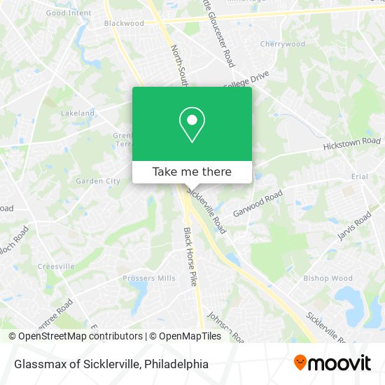 Glassmax of Sicklerville map