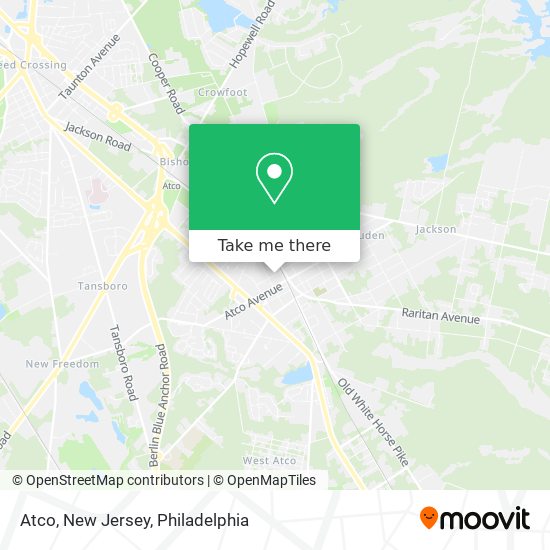 Mapa de Atco, New Jersey