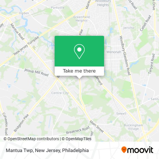 Mapa de Mantua Twp, New Jersey