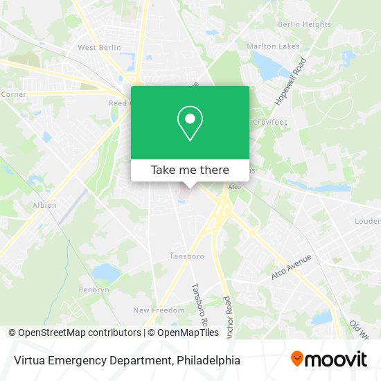 Mapa de Virtua Emergency Department