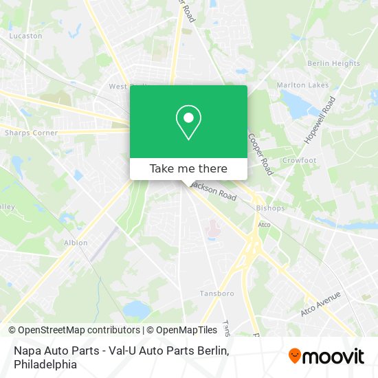 Mapa de Napa Auto Parts - Val-U Auto Parts Berlin