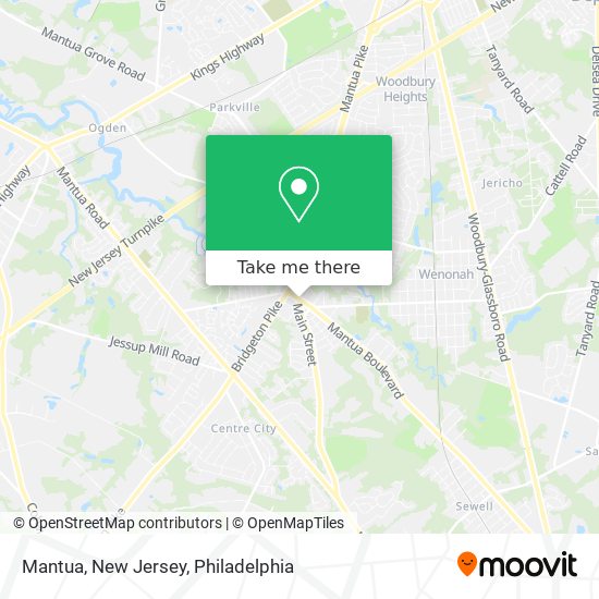 Mapa de Mantua, New Jersey