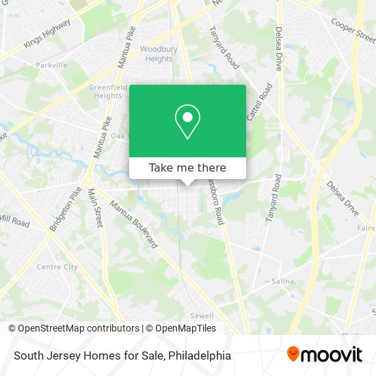 Mapa de South Jersey Homes for Sale