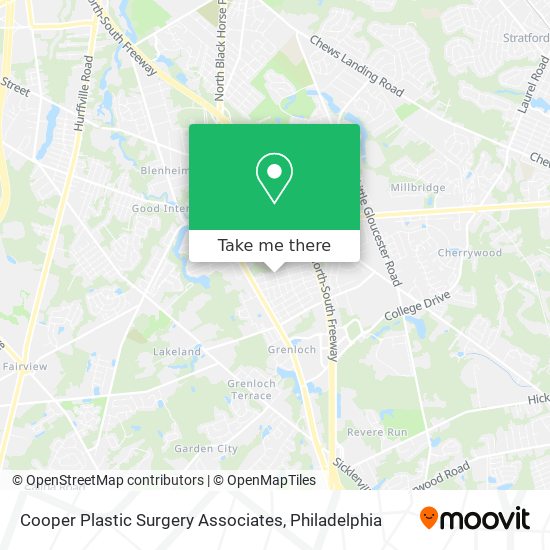 Cooper Plastic Surgery Associates map